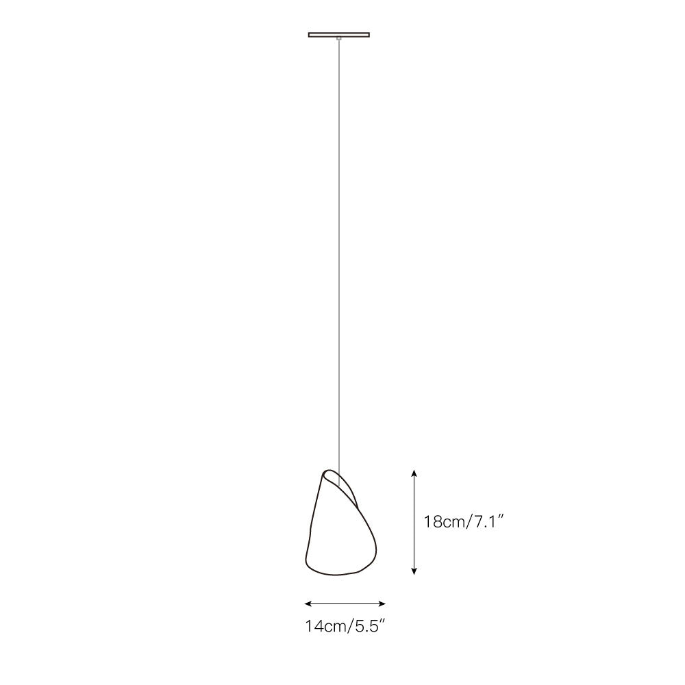 Ember Oak & Co. 21 Thin Porcelain Pendant Lamp — Dimmable LED