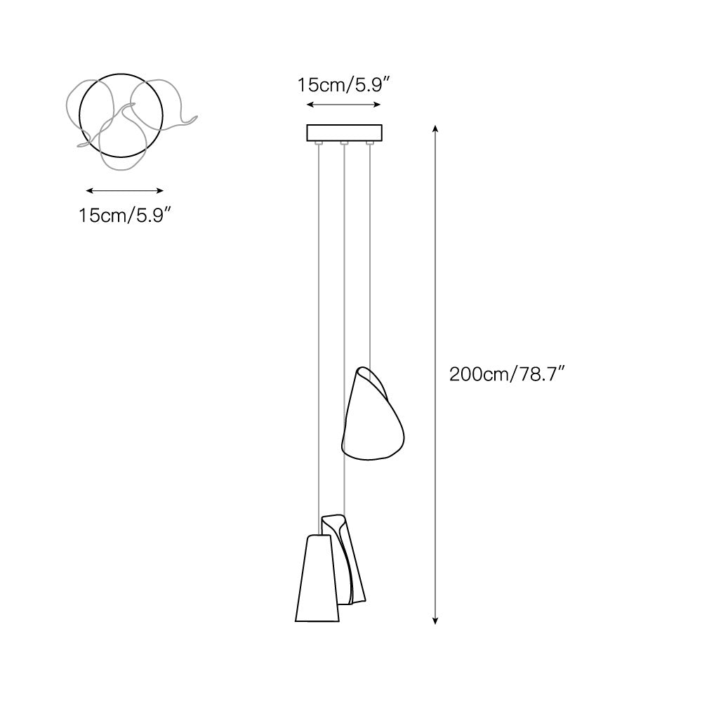 Ember Oak & Co. 21 Thin Porcelain Pendant Lamp — Dimmable LED