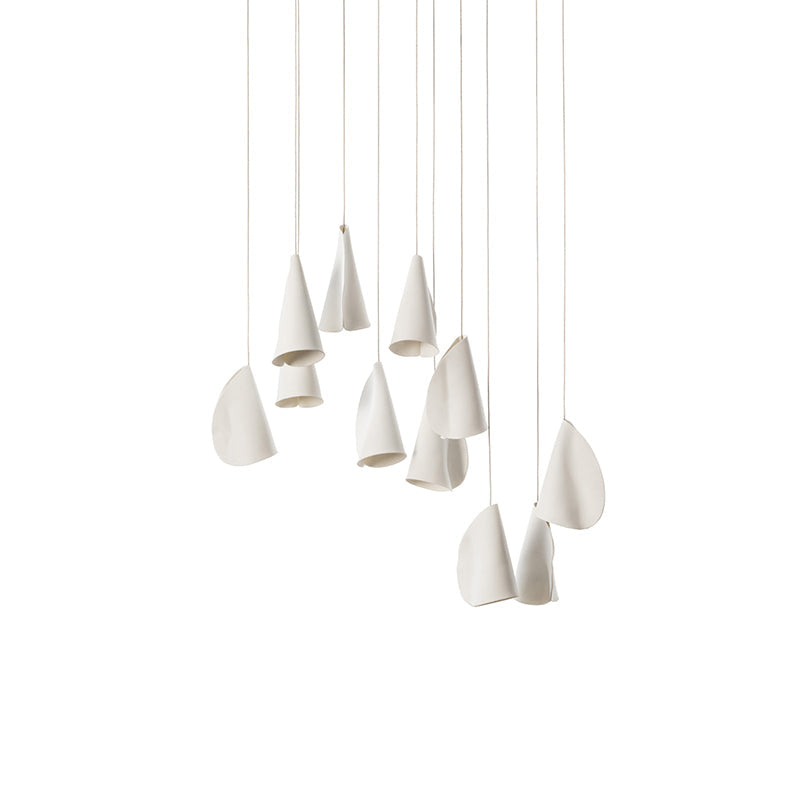 Ember Oak & Co. 21 Thin Porcelain Pendant Lamp — Dimmable LED