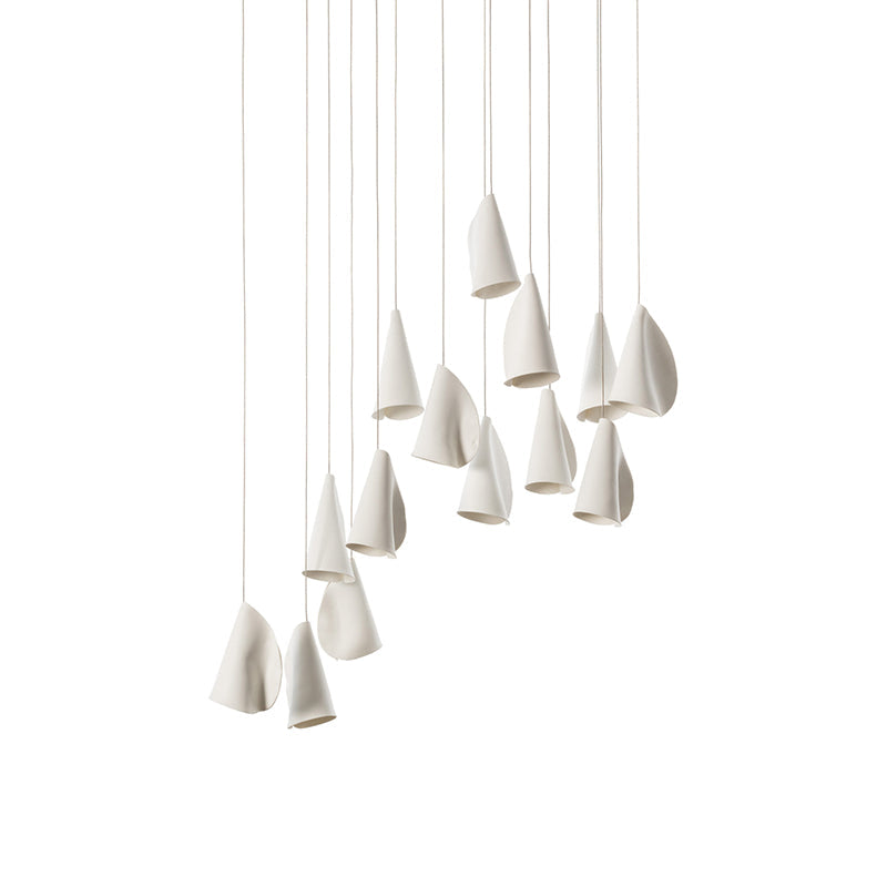 Ember Oak & Co. 21 Thin Porcelain Pendant Lamp — Dimmable LED