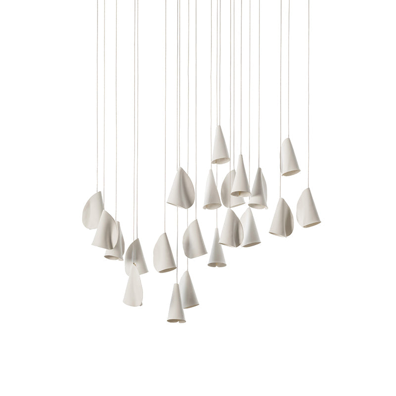 Ember Oak & Co. 21 Thin Porcelain Pendant Lamp — Dimmable LED