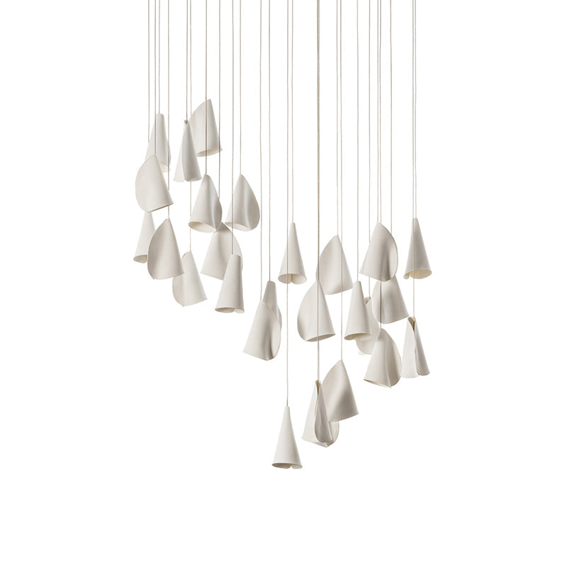 Ember Oak & Co. 21 Thin Porcelain Pendant Lamp — Dimmable LED