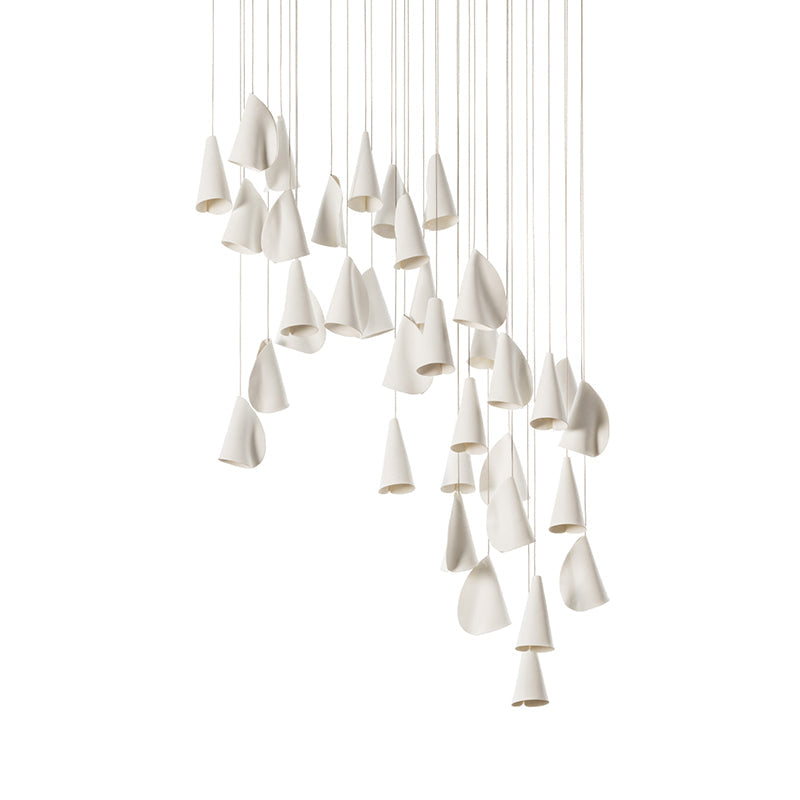 Ember Oak & Co. 21 Thin Porcelain Pendant Lamp — Dimmable LED