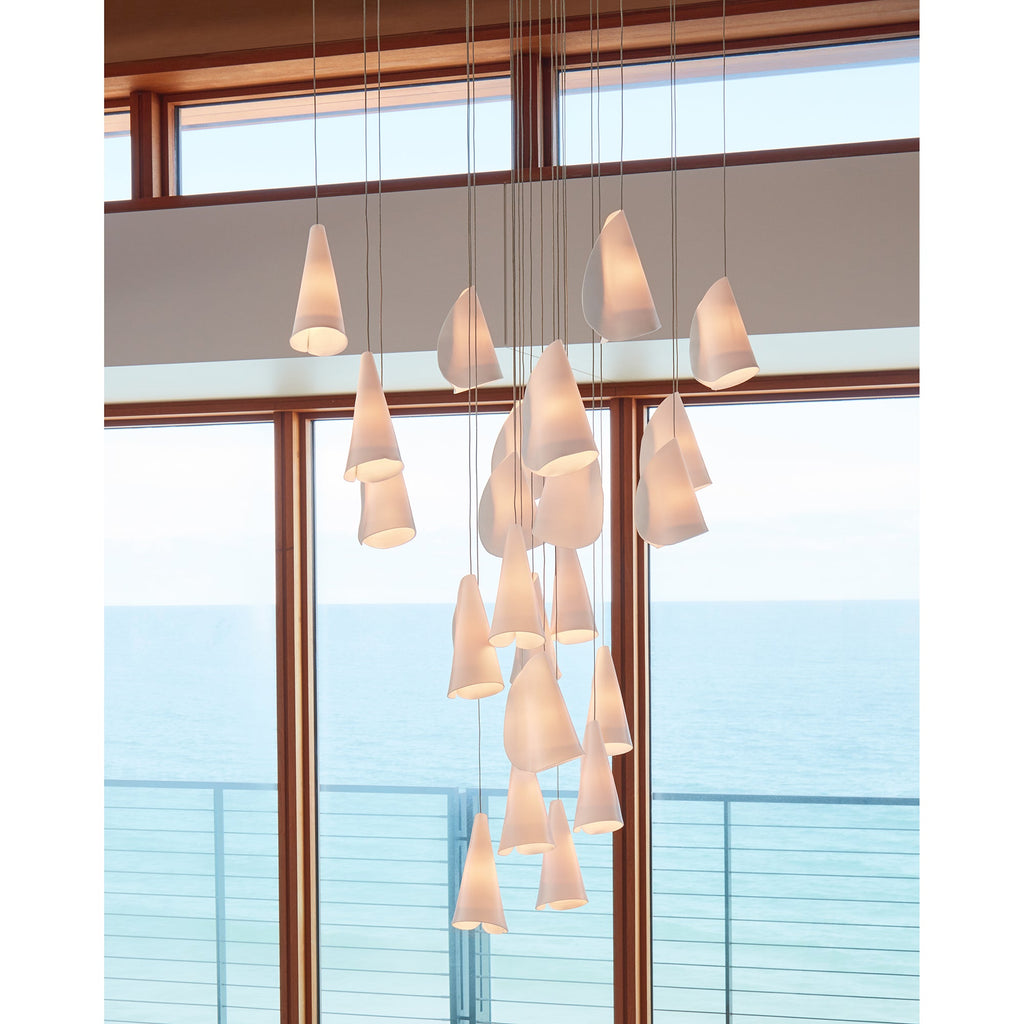 Ember Oak & Co. 21 Thin Porcelain Pendant Lamp — Dimmable LED