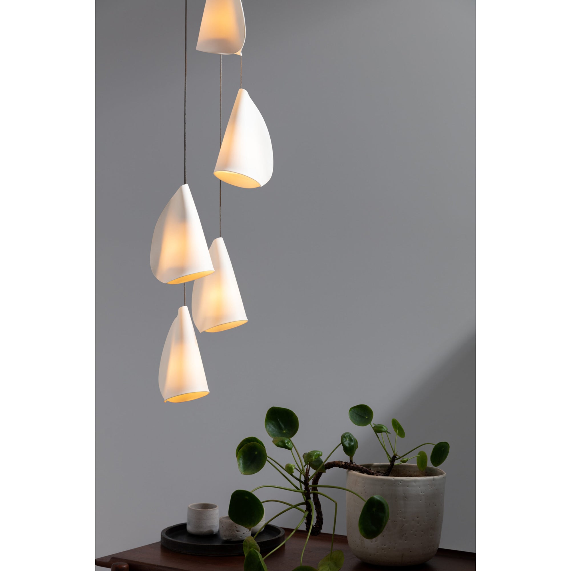 Ember Oak & Co. 21 Thin Porcelain Pendant Lamp — Dimmable LED