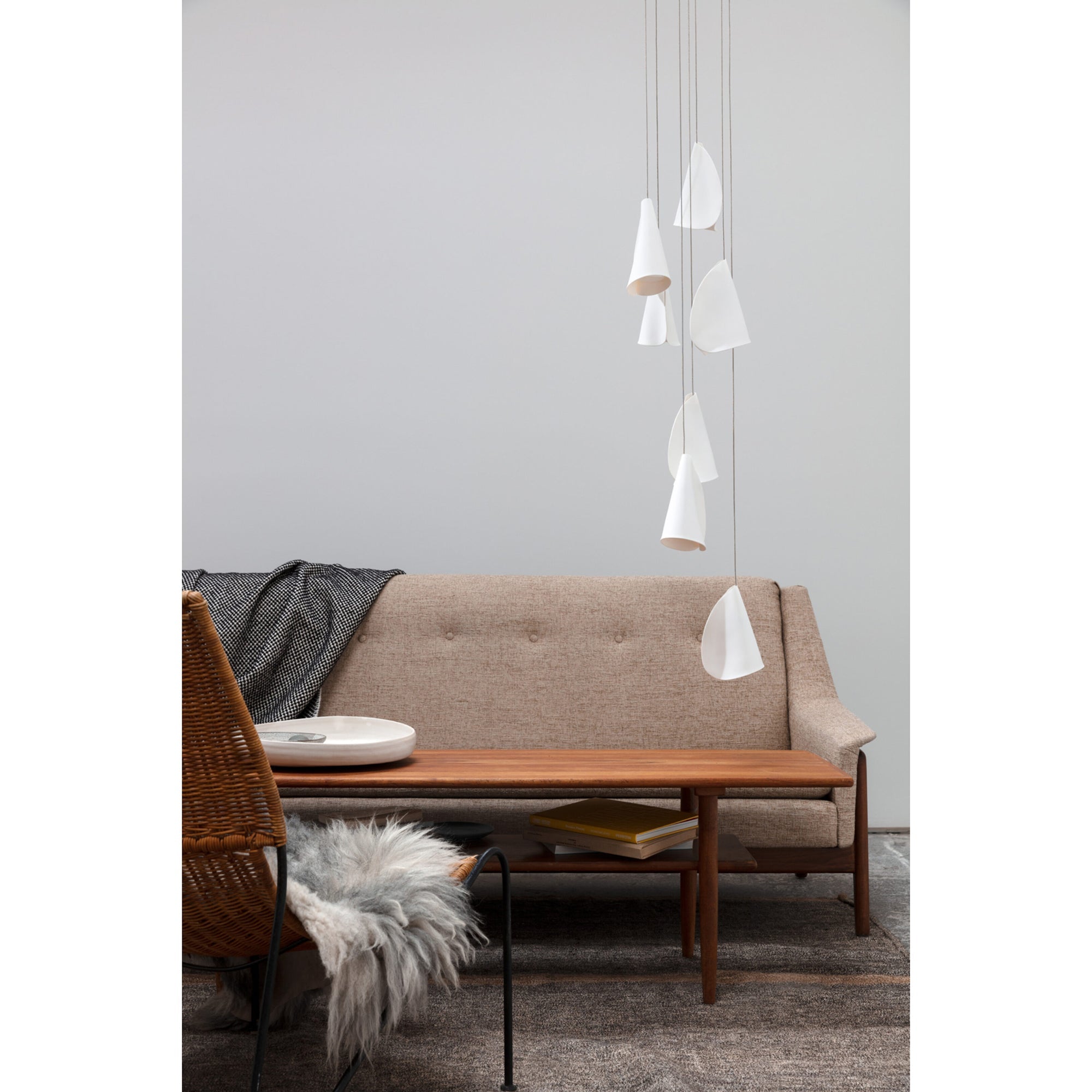 Ember Oak & Co. 21 Thin Porcelain Pendant Lamp — Dimmable LED