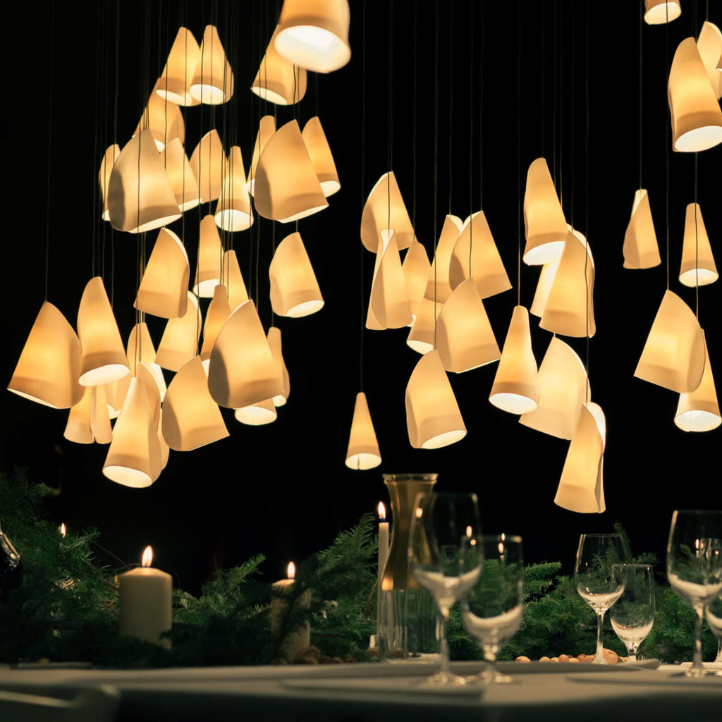 Ember Oak & Co. 21 Thin Porcelain Pendant Lamp — Dimmable LED