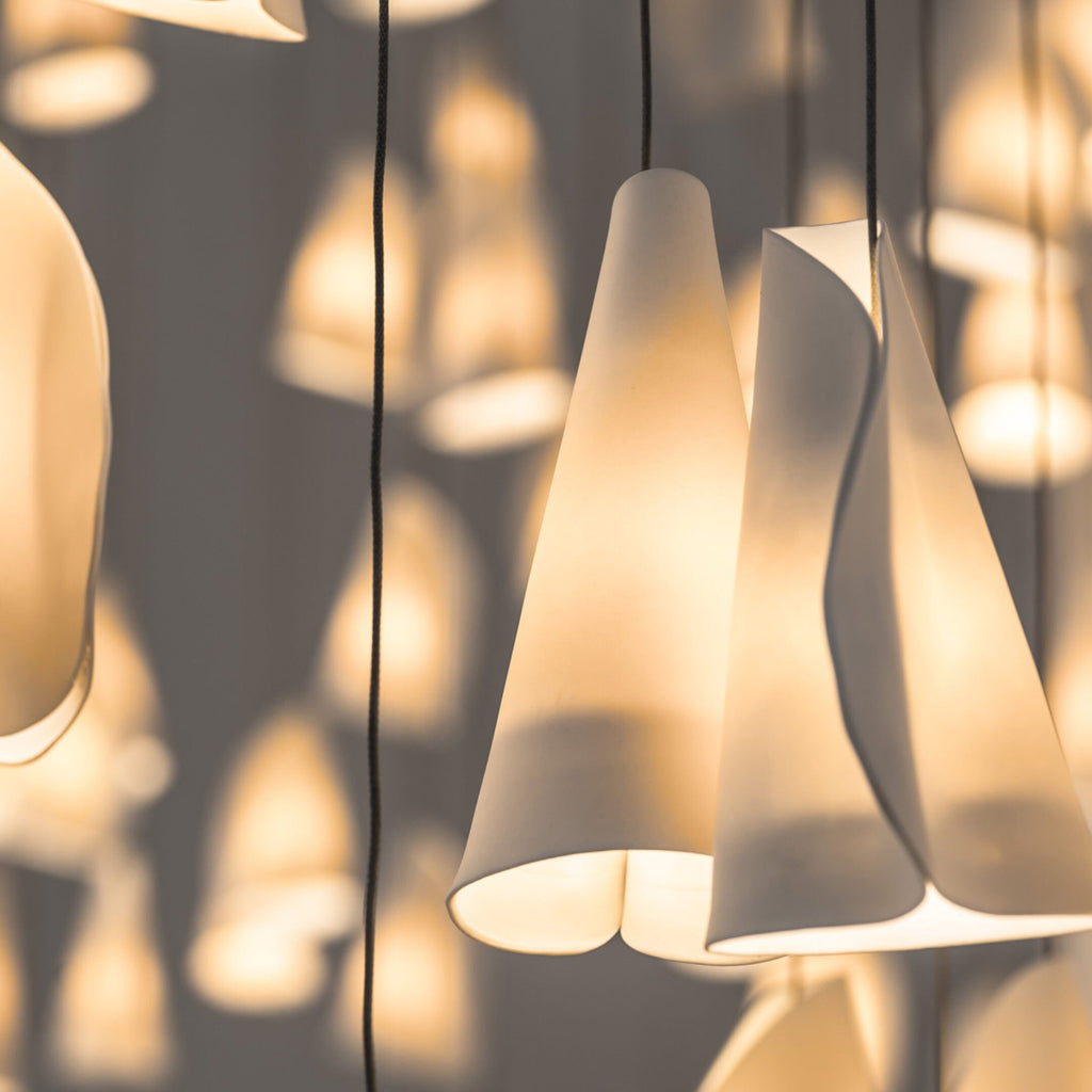 Ember Oak & Co. 21 Thin Porcelain Pendant Lamp — Dimmable LED
