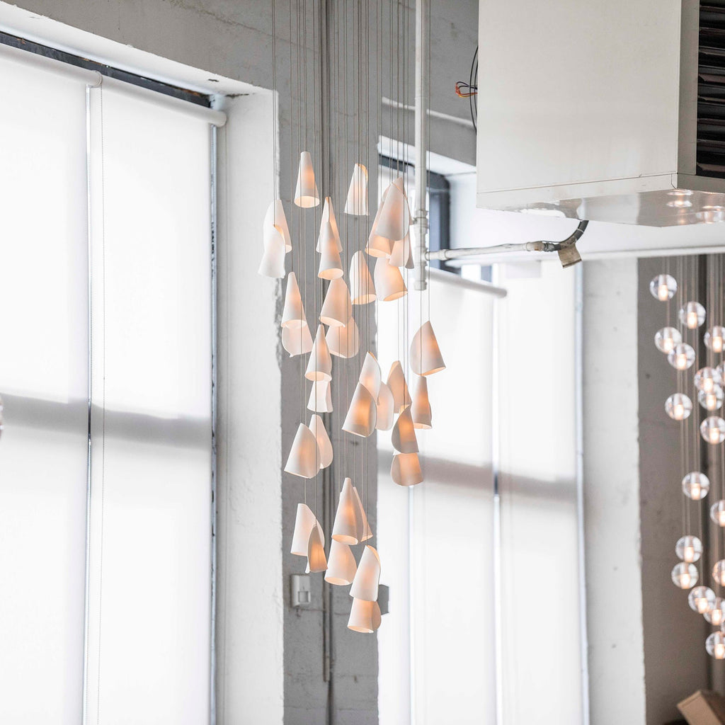 Ember Oak & Co. 21 Thin Porcelain Pendant Lamp — Dimmable LED