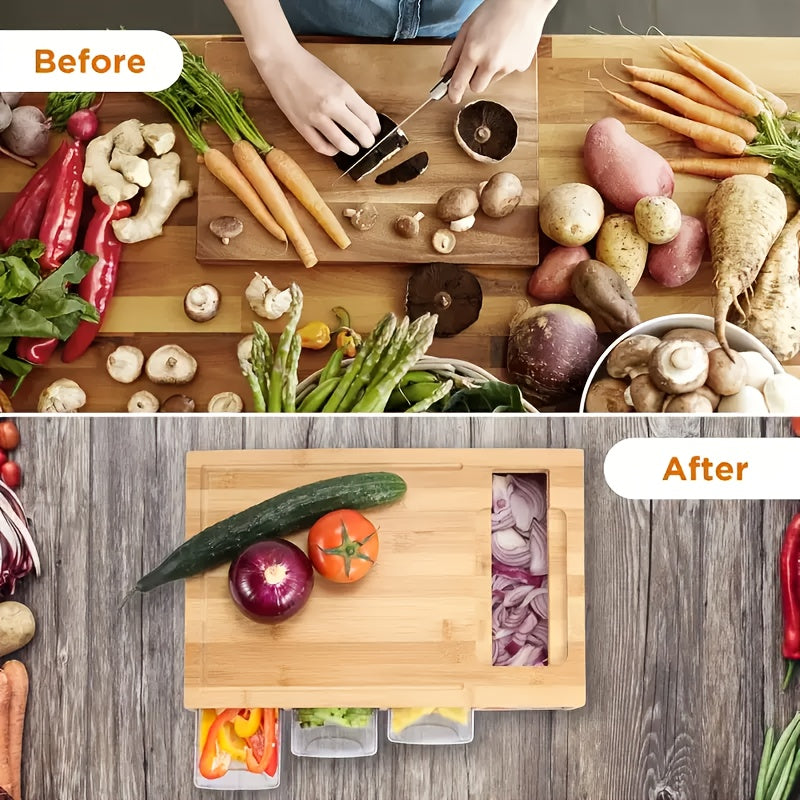 Ember Oak & Co. Bamboo Cutting Board Set with Graters