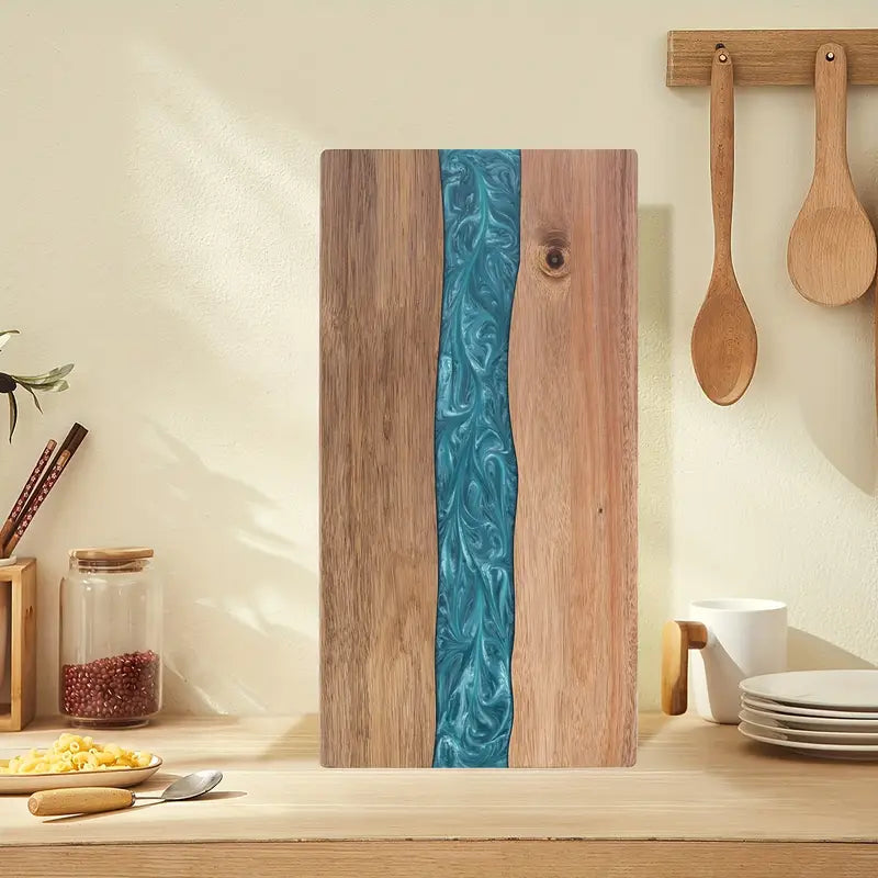 Ember Oak & Co. Resin River Acacia Charcuterie Board