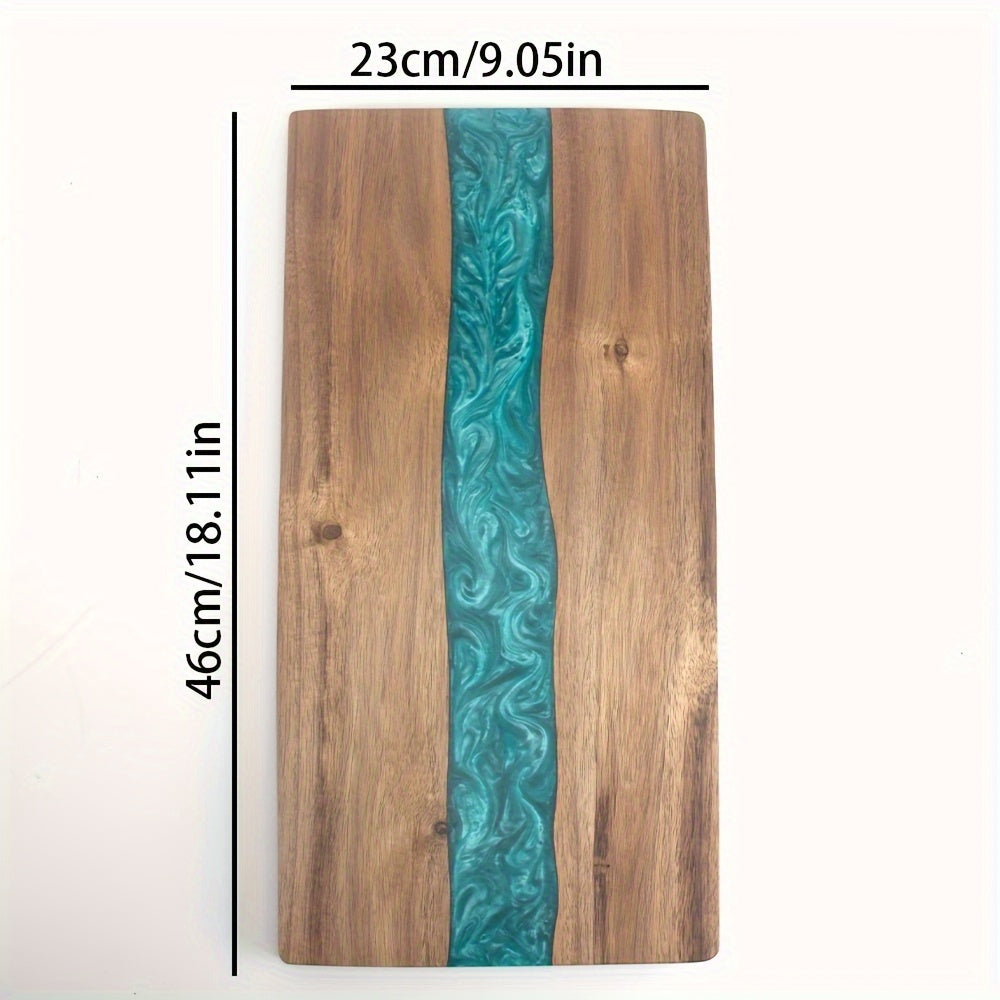 Ember Oak & Co. Resin River Acacia Charcuterie Board
