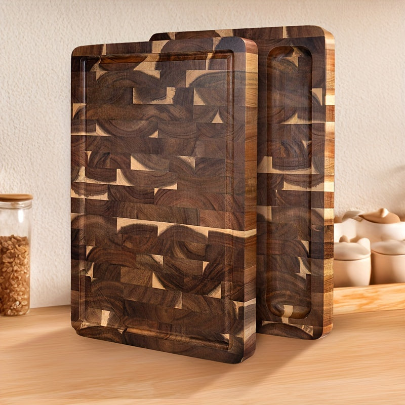 Ember Oak & Co. Acacia Wood End-Grain Cutting Board