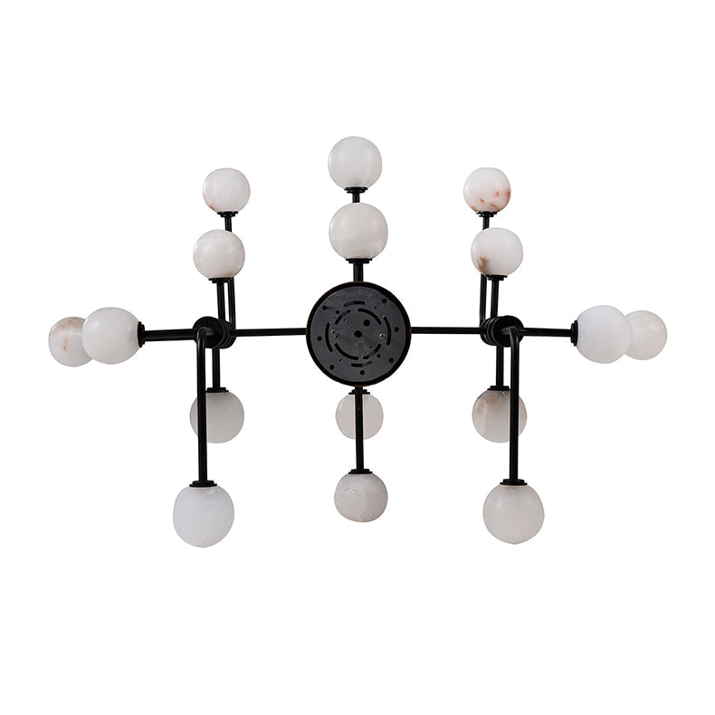 Ember Oak & Co. Aballs Chandelier — Solid Brass Finish