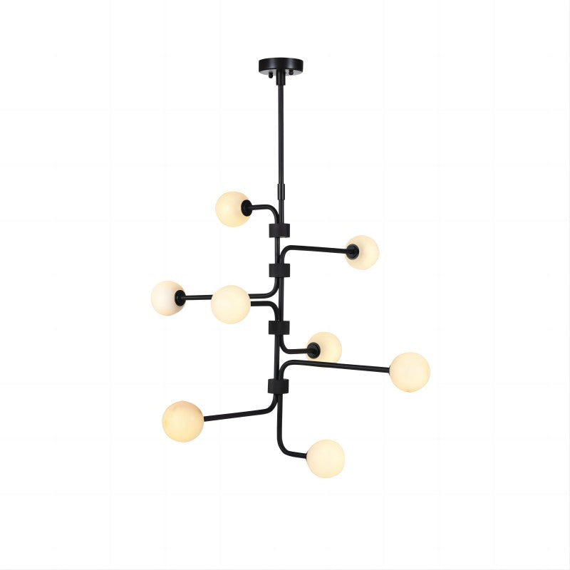 Ember Oak & Co. Aballs Chandelier — Solid Brass Finish