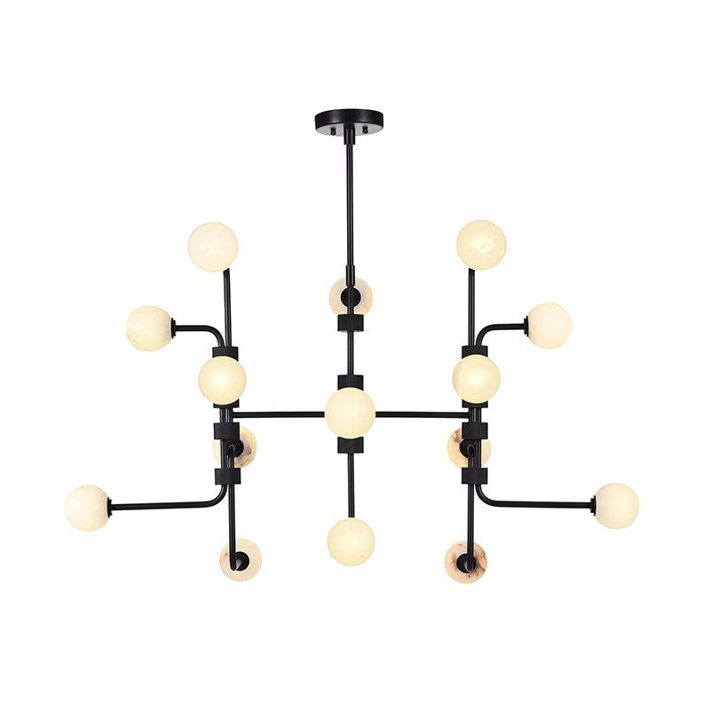 Ember Oak & Co. Aballs Chandelier — Solid Brass Finish