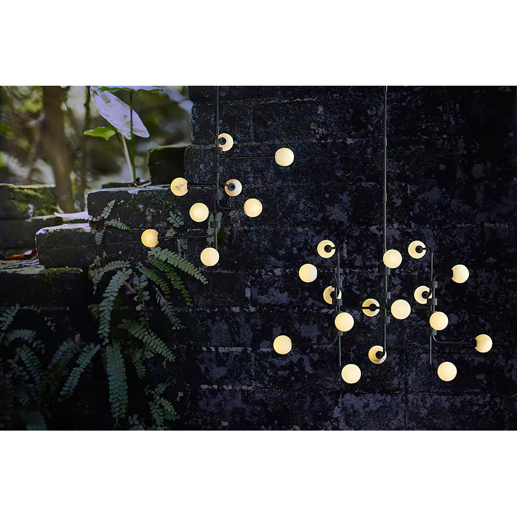 Ember Oak & Co. Aballs Chandelier — Solid Brass Finish