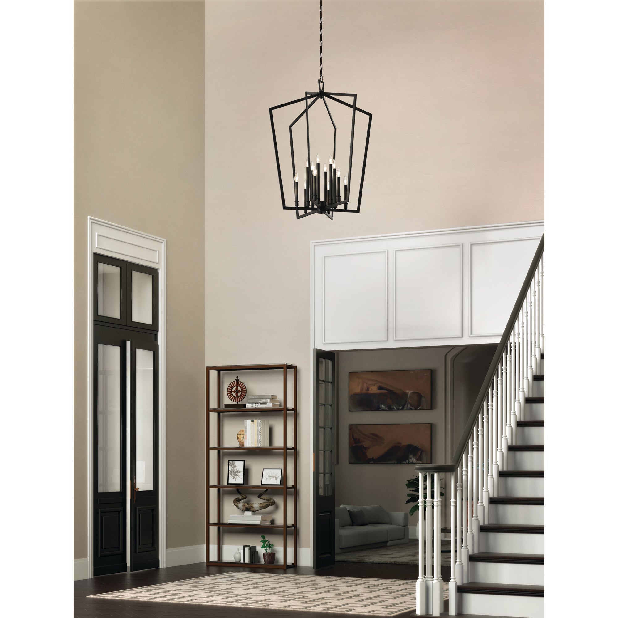 Ember Oak & Co. Abbotswell Chandelier — Solid Brass Finish