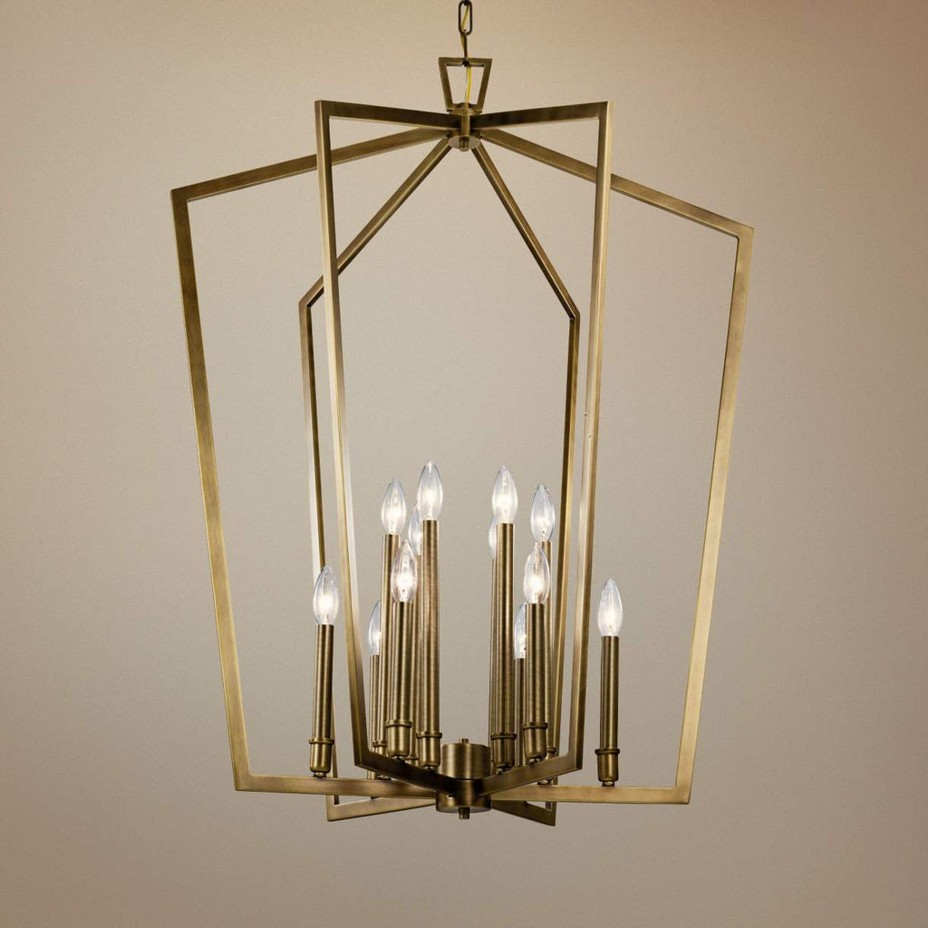 Ember Oak & Co. Abbotswell Chandelier — Solid Brass Finish
