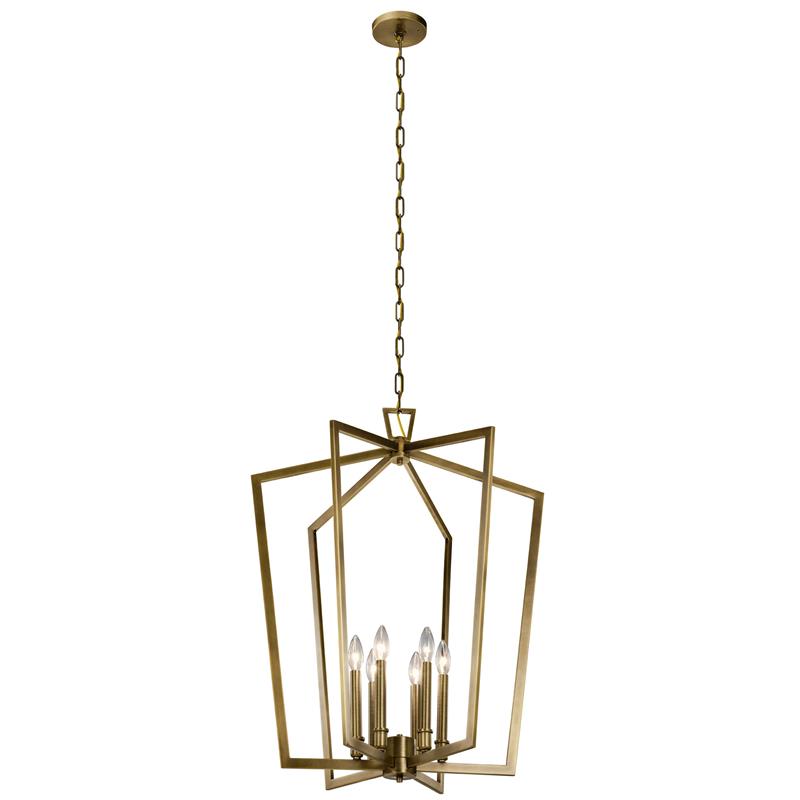 Ember Oak & Co. Abbotswell Chandelier — Solid Brass Finish