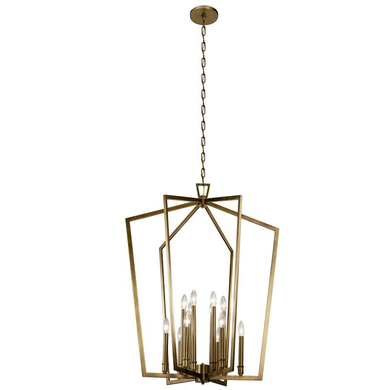 Ember Oak & Co. Abbotswell Chandelier — Solid Brass Finish