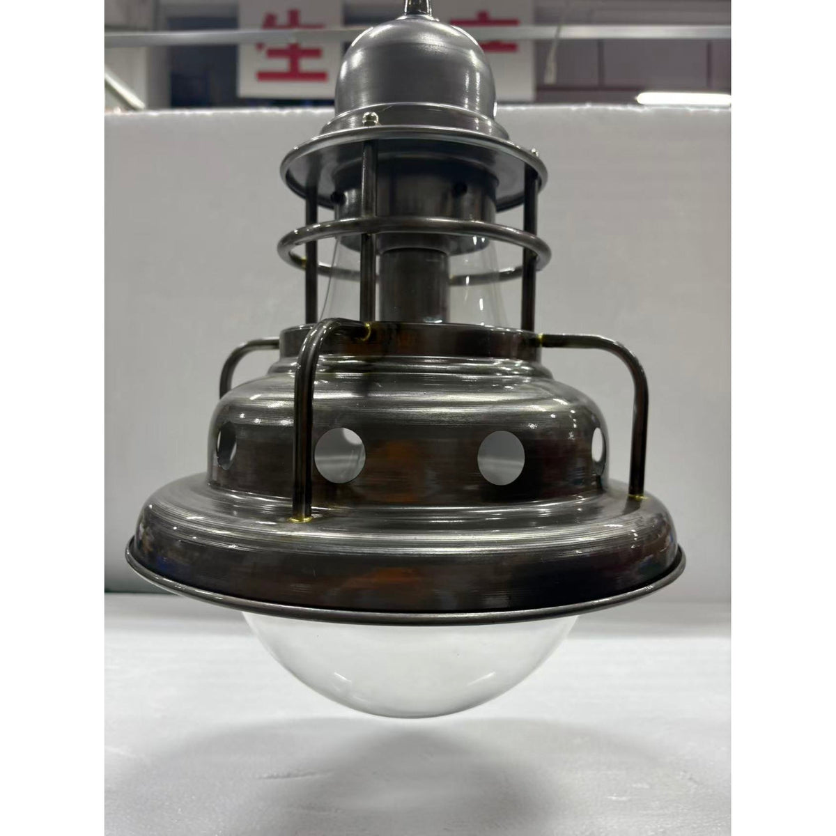 Ember Oak & Co. Abeleisa 11.8" Copper Industrial Pendant Light