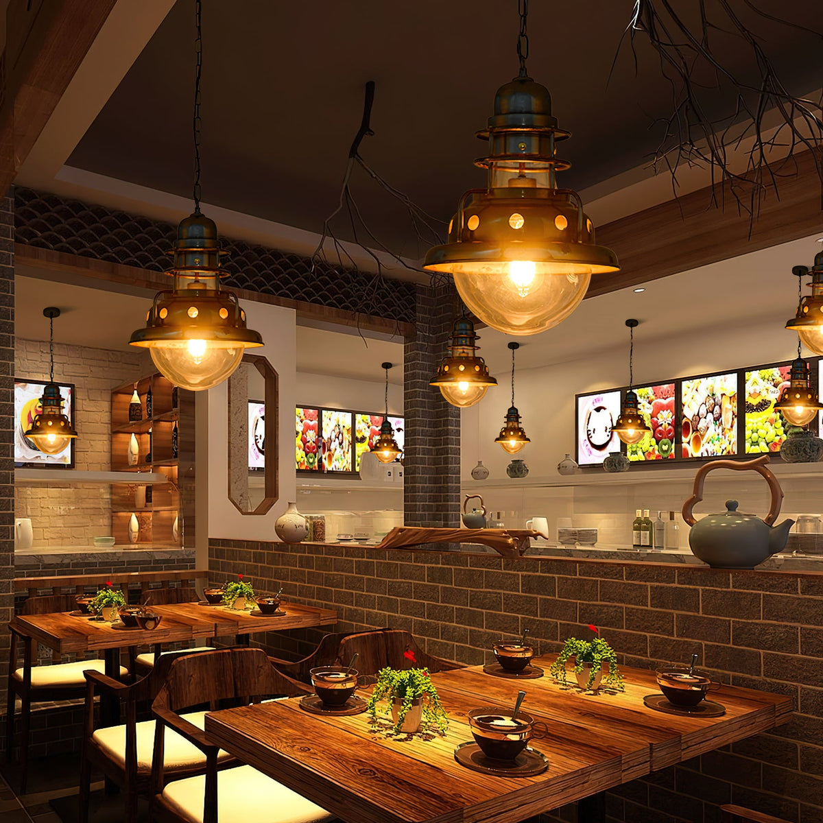 Ember Oak & Co. Abeleisa 11.8" Copper Industrial Pendant Light