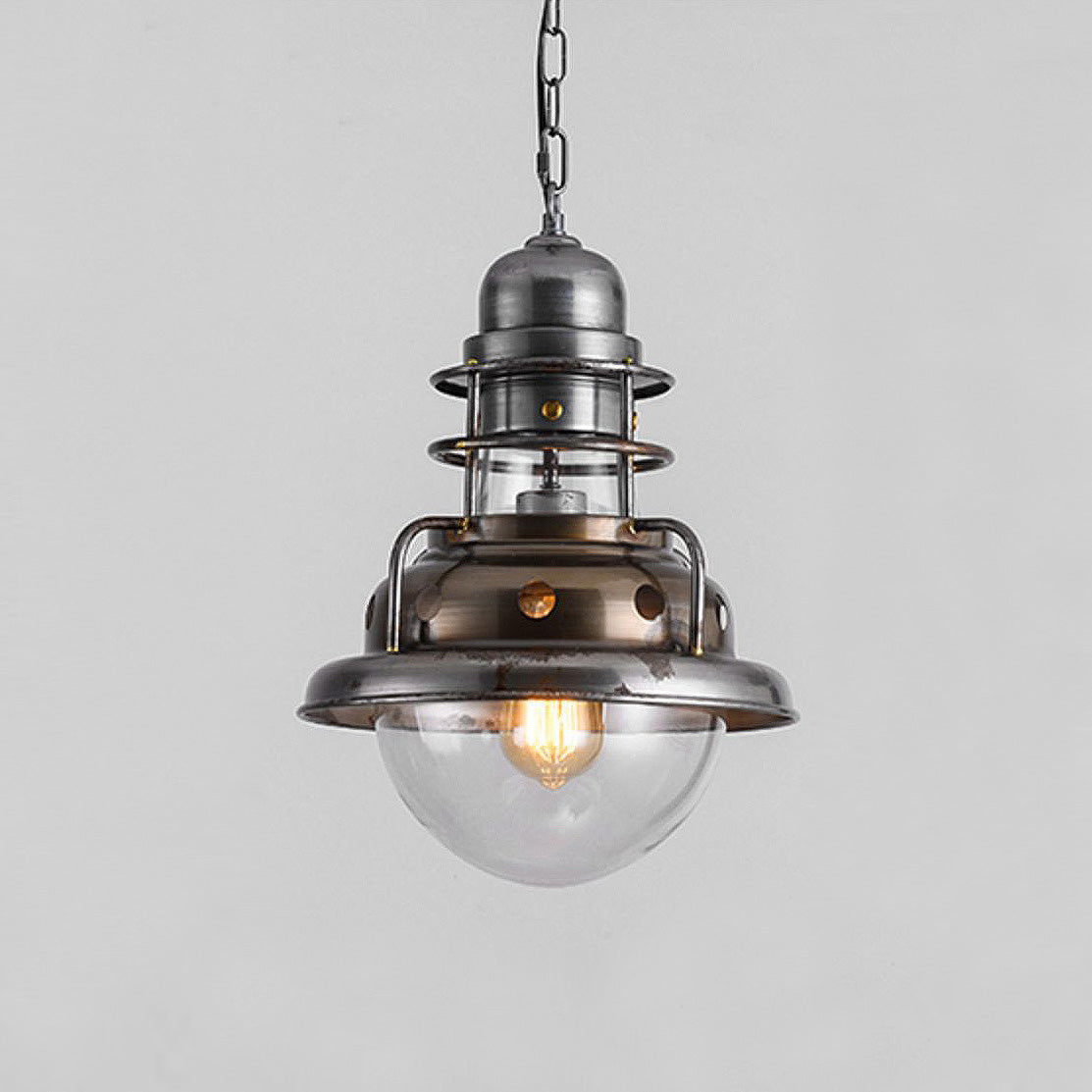 Ember Oak & Co. Abeleisa 11.8" Copper Industrial Pendant Light