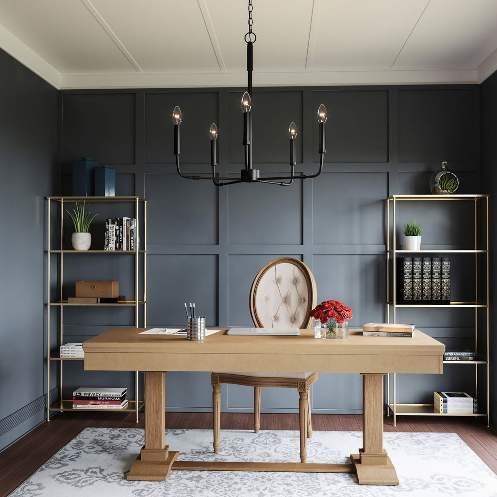 Ember Oak & Co. Abner Chandelier — Solid Brass Finish