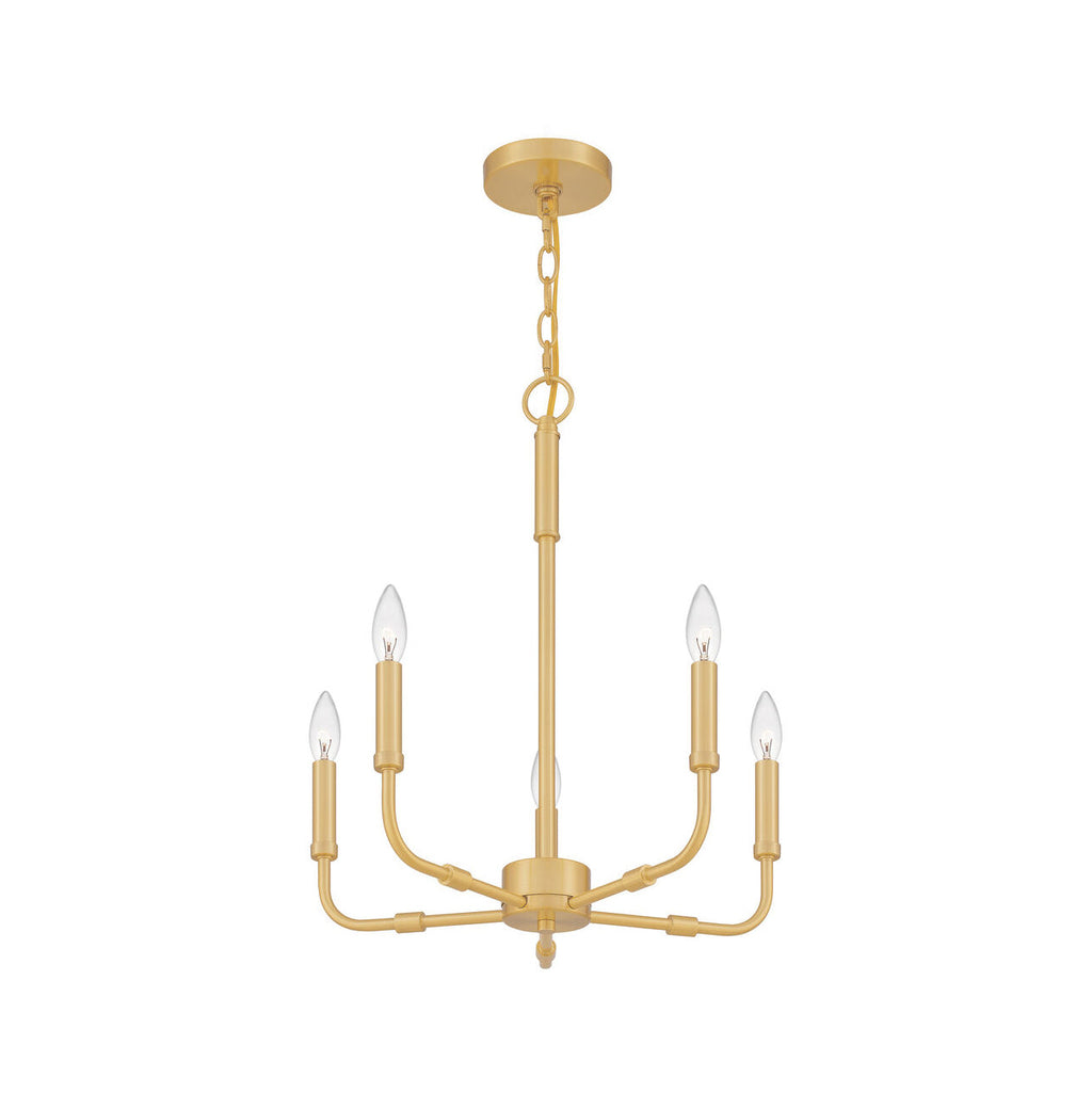 Ember Oak & Co. Abner Chandelier — Solid Brass Finish