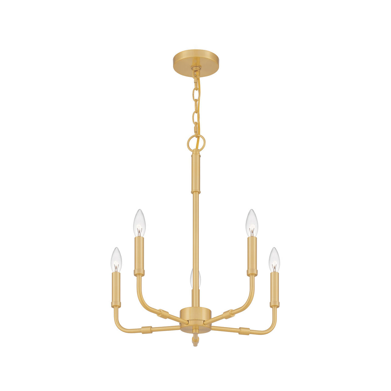 Ember Oak & Co. Abner Chandelier — Solid Brass Finish