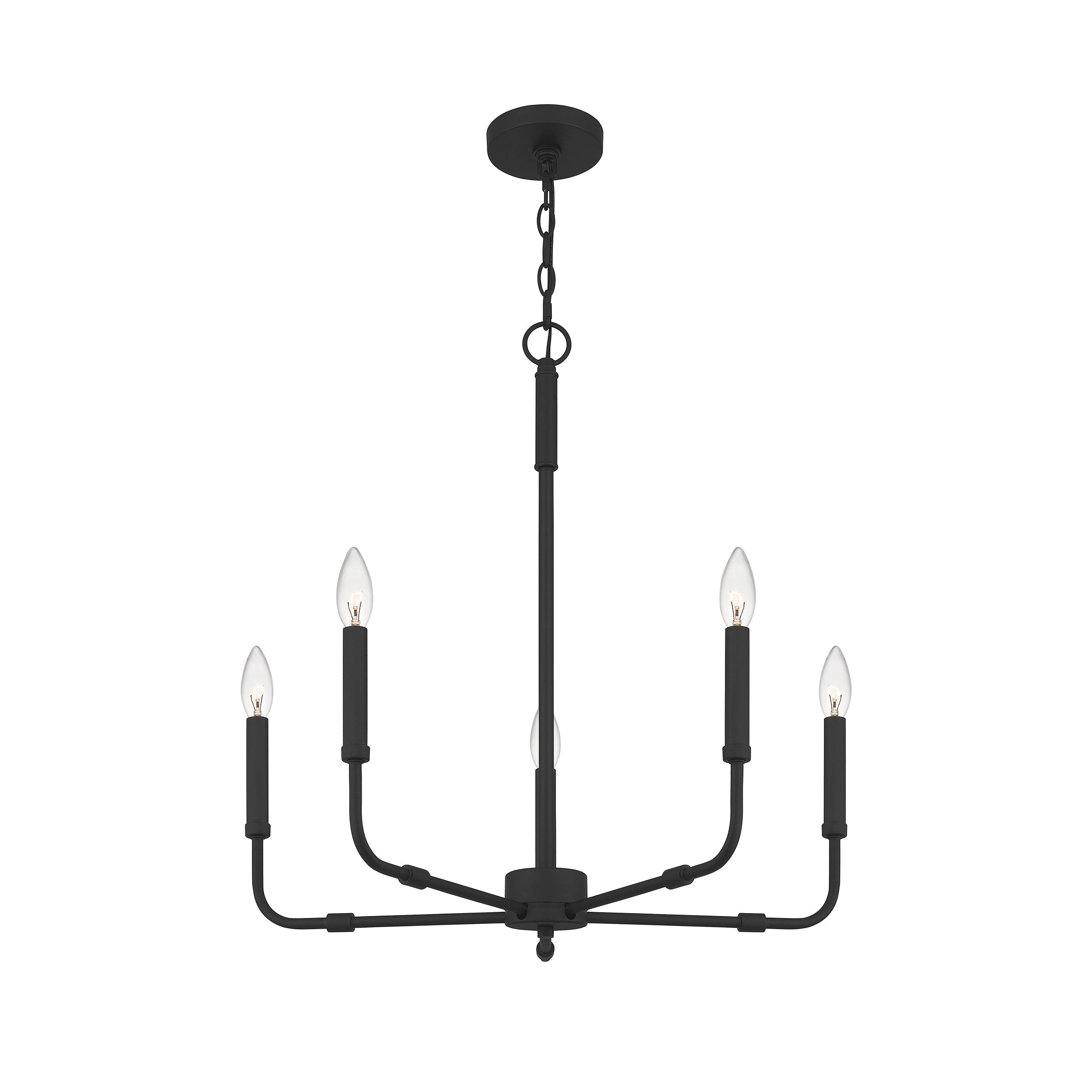 Ember Oak & Co. Abner Chandelier — Solid Brass Finish