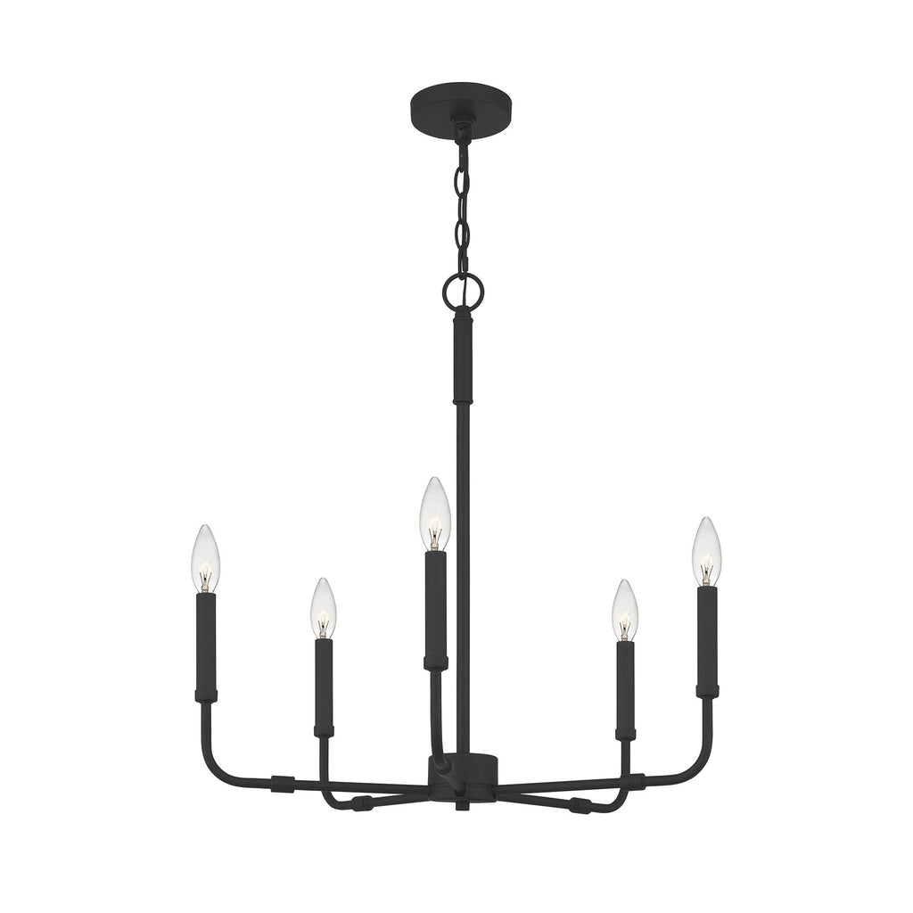 Ember Oak & Co. Abner Chandelier — Solid Brass Finish