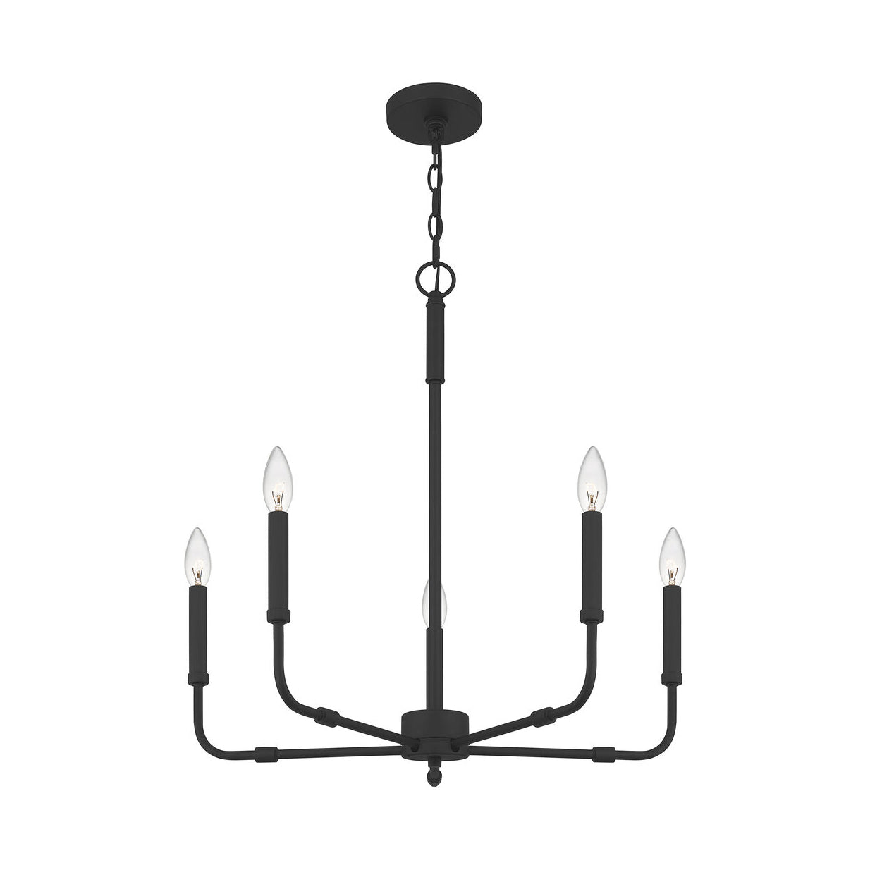 Ember Oak & Co. Abner Chandelier — Solid Brass Finish