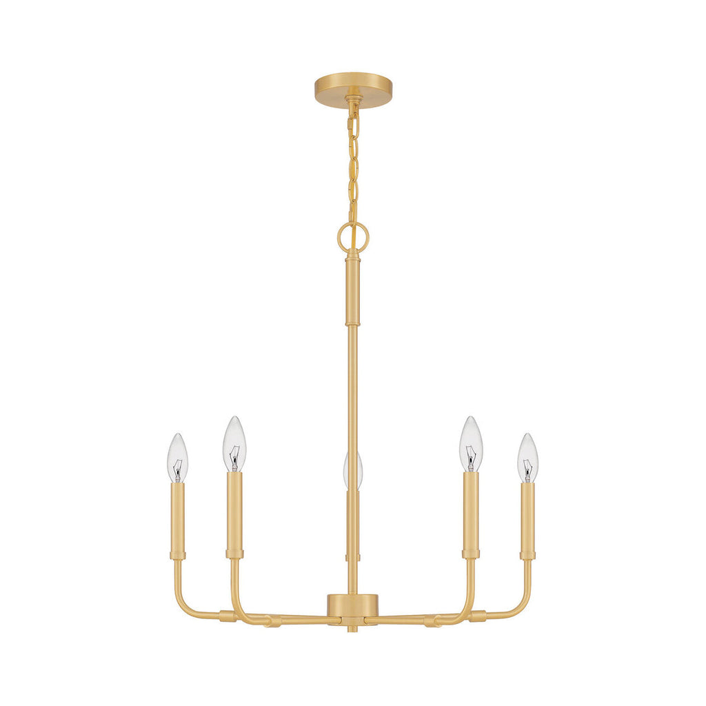 Ember Oak & Co. Abner Chandelier — Solid Brass Finish