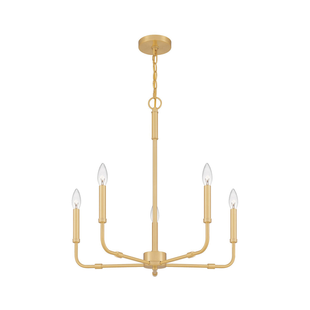 Ember Oak & Co. Abner Chandelier — Solid Brass Finish