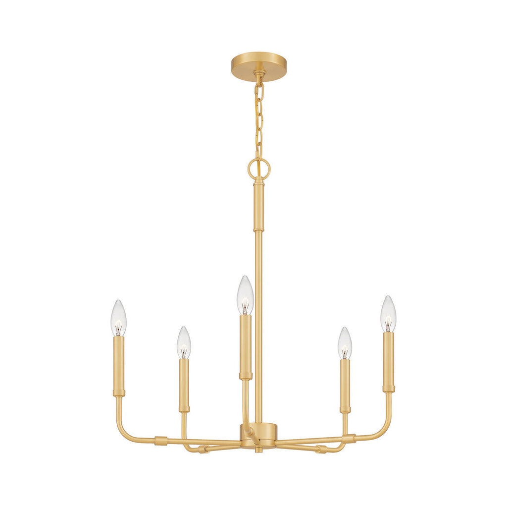 Ember Oak & Co. Abner Chandelier — Solid Brass Finish