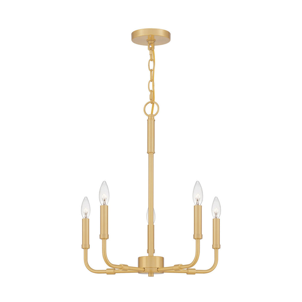 Ember Oak & Co. Abner Chandelier — Solid Brass Finish