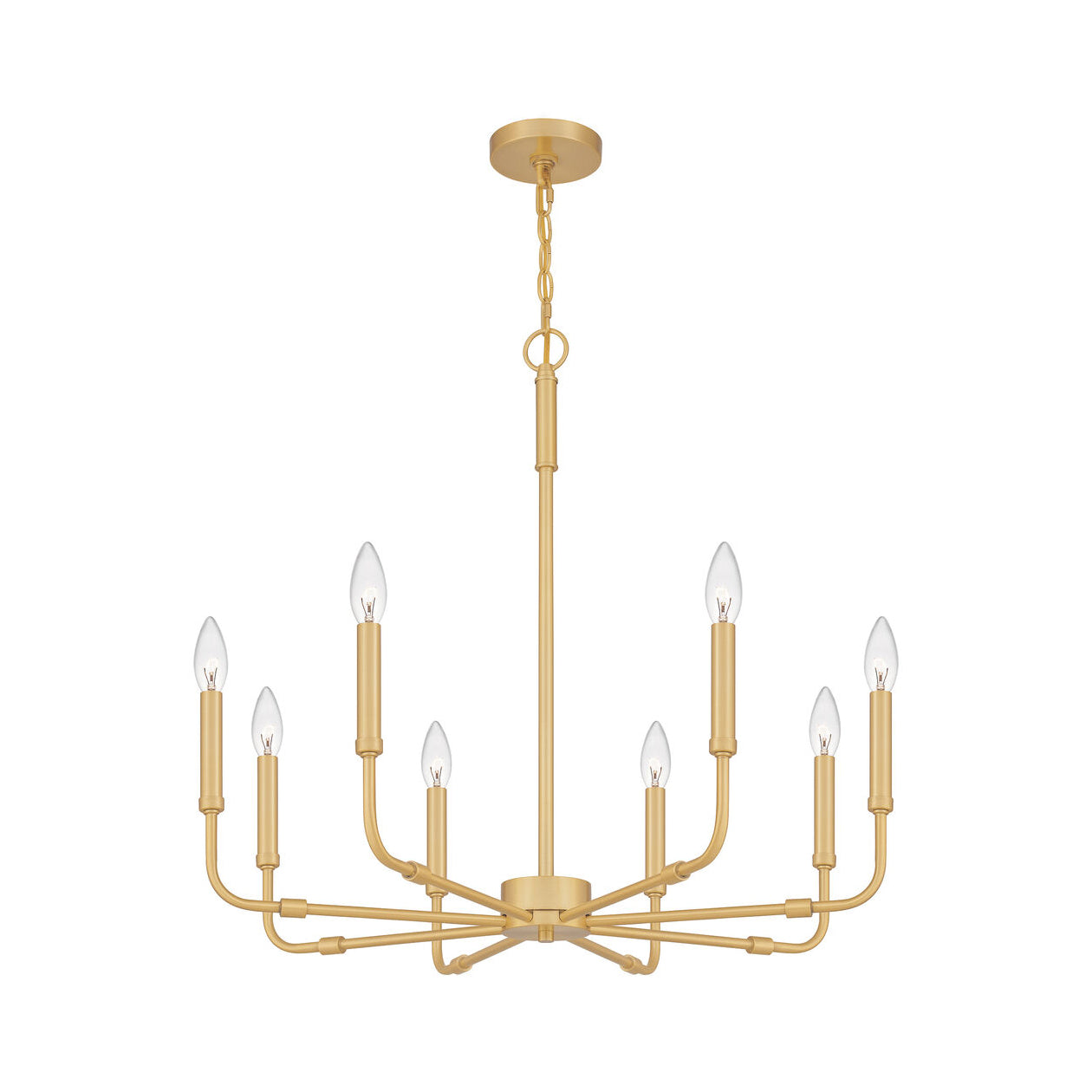 Ember Oak & Co. Abner Chandelier — Solid Brass Finish