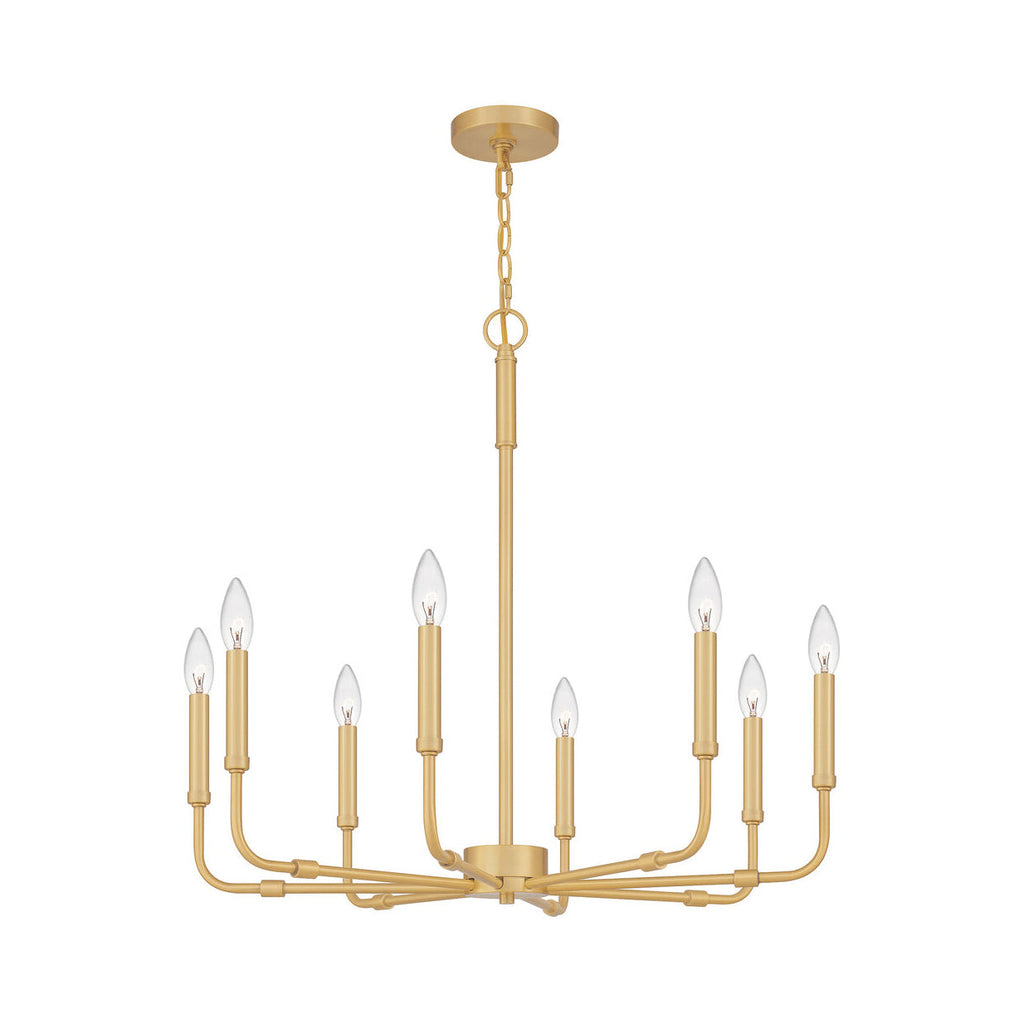 Ember Oak & Co. Abner Chandelier — Solid Brass Finish