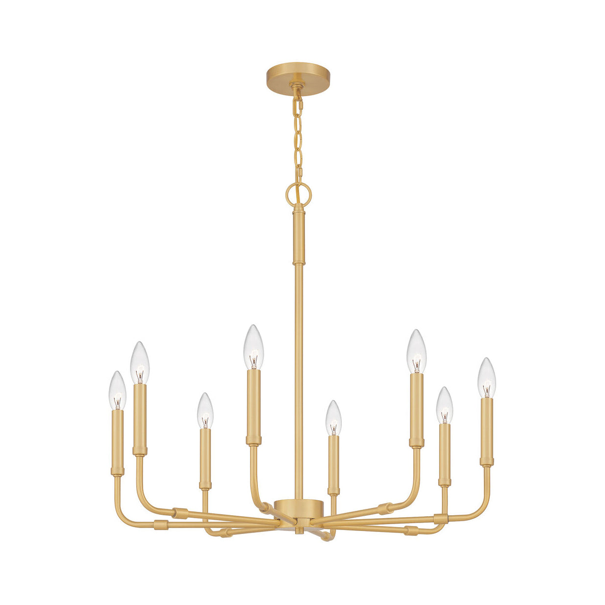 Ember Oak & Co. Abner Chandelier — Solid Brass Finish