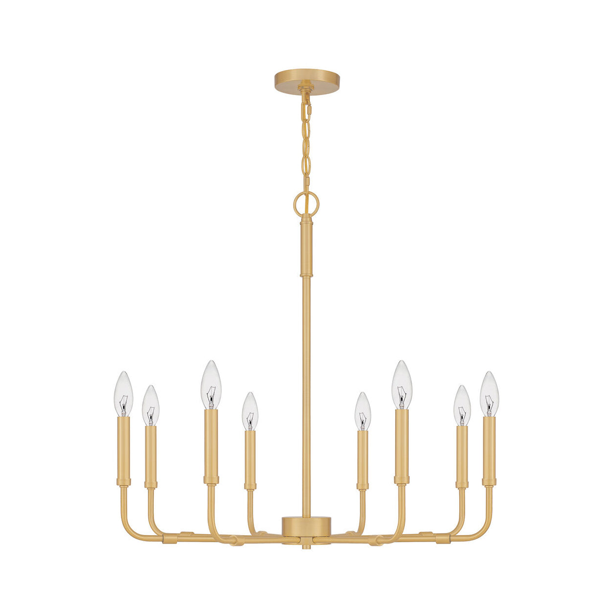 Ember Oak & Co. Abner Chandelier — Solid Brass Finish