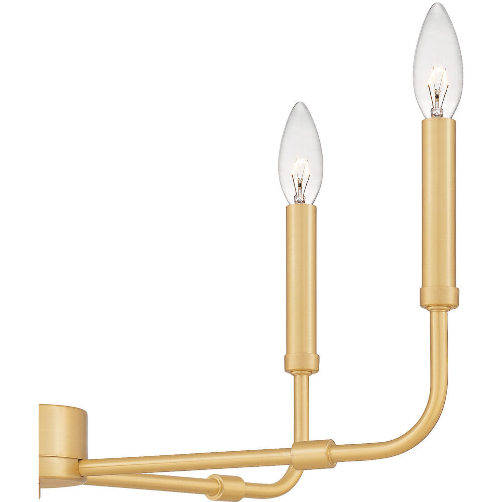 Ember Oak & Co. Abner Chandelier — Solid Brass Finish