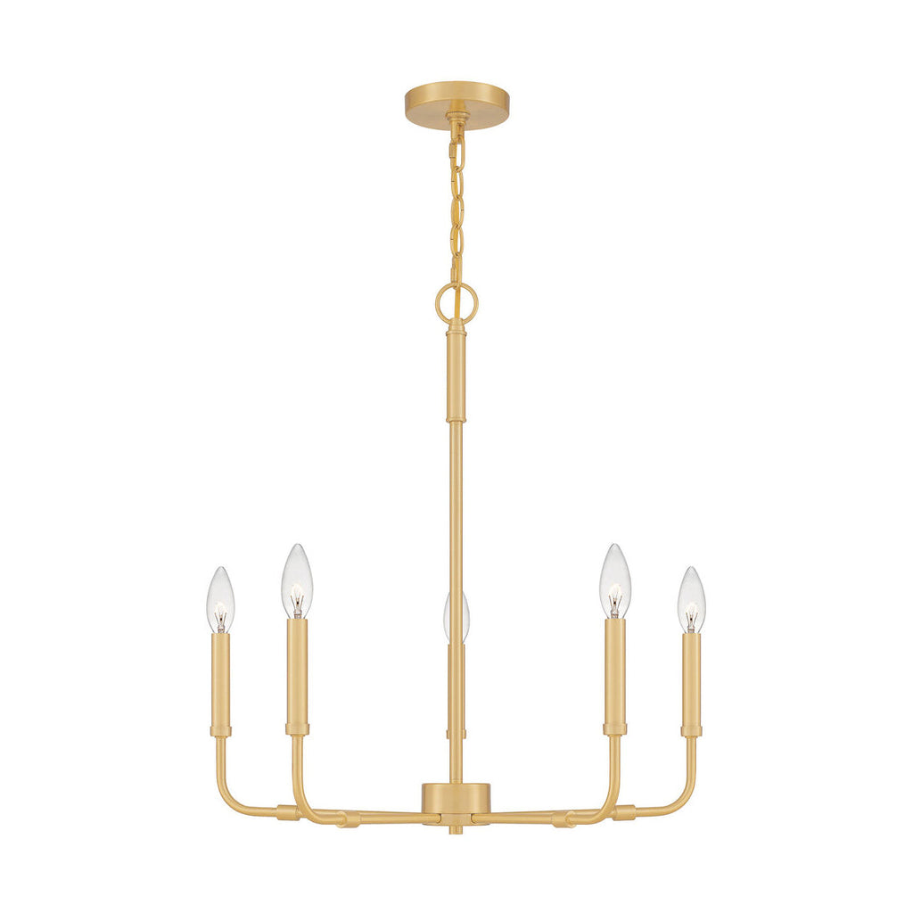 Ember Oak & Co. Abner Chandelier — Solid Brass Finish
