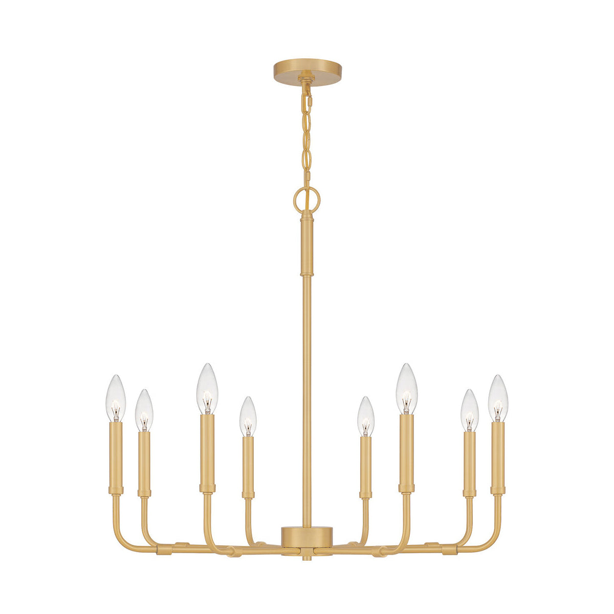 Ember Oak & Co. Abner Chandelier — Solid Brass Finish