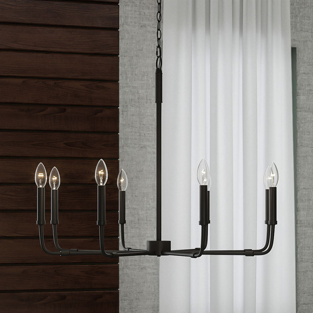 Ember Oak & Co. Abner Chandelier — Solid Brass Finish