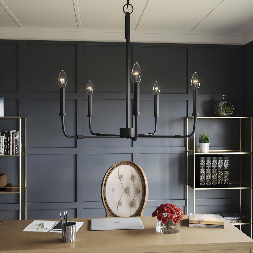 Ember Oak & Co. Abner Chandelier — Solid Brass Finish