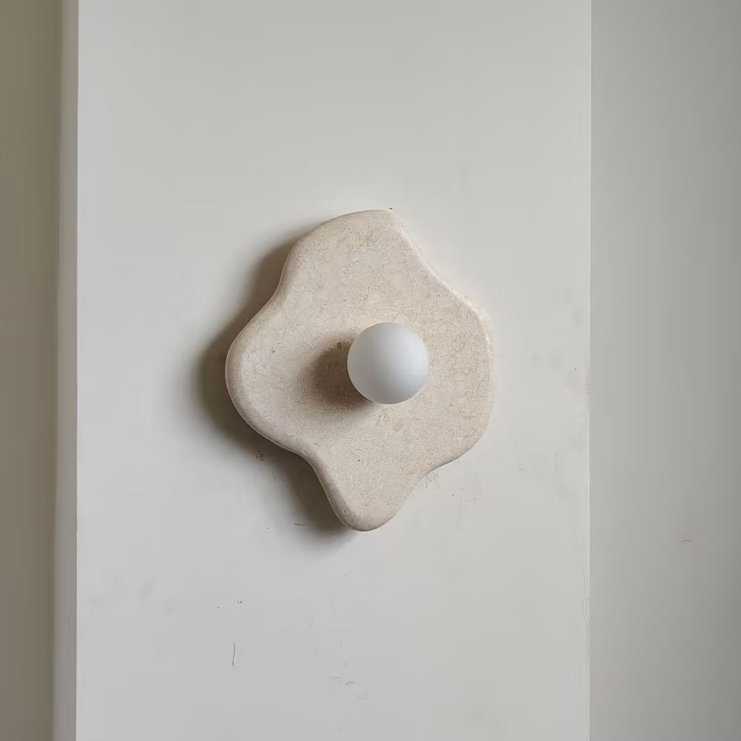 Ember Oak & Co. Abnormal 11" Sculptural Marble Wall Sconce