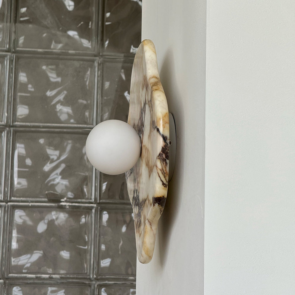 Ember Oak & Co. Abnormal 11" Sculptural Marble Wall Sconce