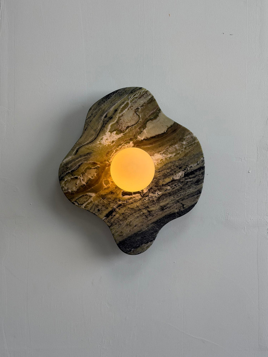 Ember Oak & Co. Abnormal 11" Sculptural Marble Wall Sconce